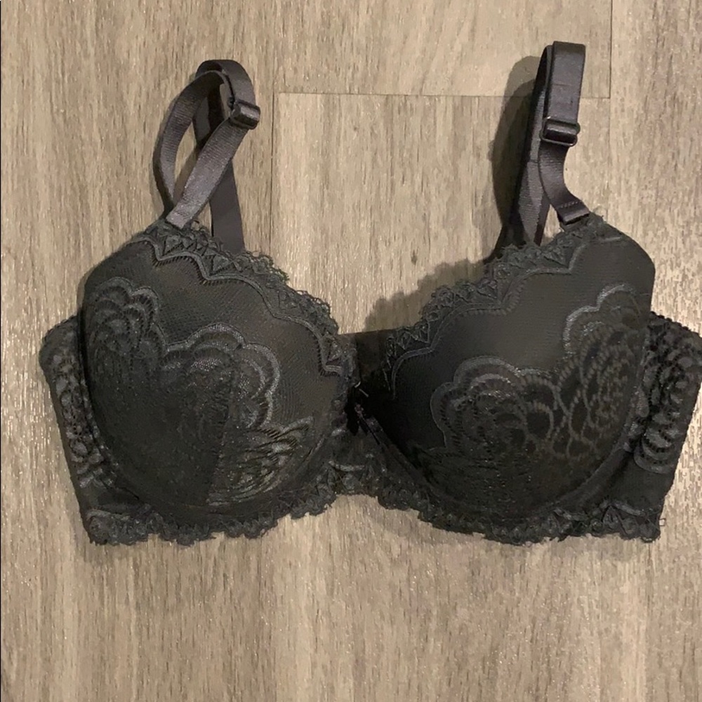 Grey Lace, lined underwire bra